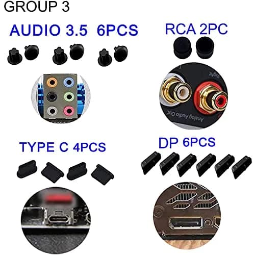 LampVPath 52 PCS Laptop Port Dust Plugs Set | Protects 13 Common Ports thumbnail 4