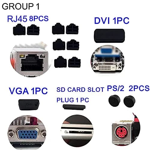 LampVPath 52 PCS Laptop Port Dust Plugs Set | Protects 13 Common Ports thumbnail 2