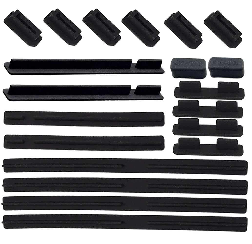 LampVPath Motherboard Anti-Dust Plugs Set | 20 PCS Silicone Port Covers for DDR, PCI, SATA, USB