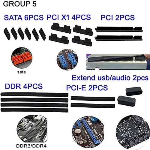 LampVPath 80-Piece Universal Port Dust Plug Kit for Laptops & Motherboards | 25 Types Included thumbnail 4
