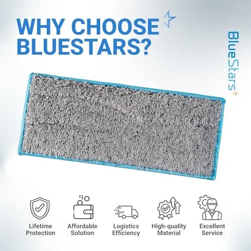 BlueStars Washable Wet Mopping Pads for iRobot Braava Jet m6 (4-Pack) | Microfiber Deep Clean Mop Pads thumbnail 8