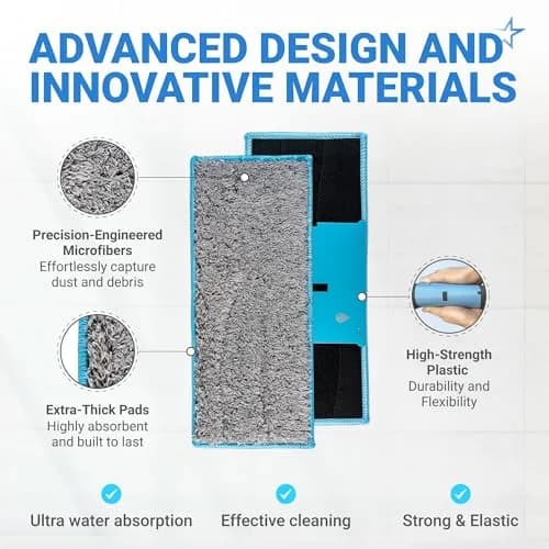 BlueStars Washable Wet Mopping Pads for iRobot Braava Jet m6 (4-Pack) | Microfiber Deep Clean Mop Pads thumbnail 3