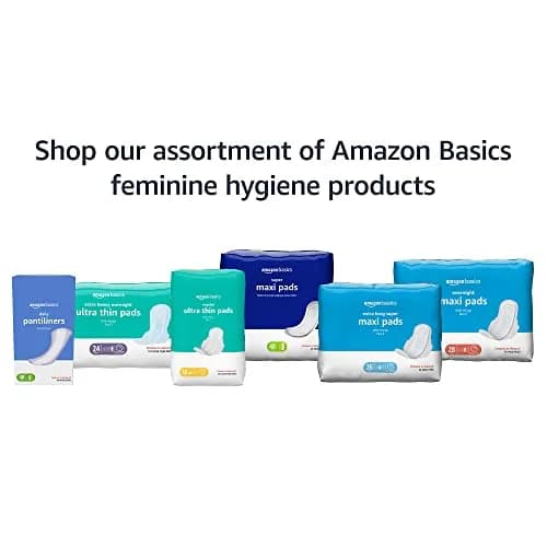 Amazon Basics Daily Pantiliner, Regular Length, Unscented, 300 Count (6 Packs of 50) | Feminine Pads for Light Protection thumbnail 7