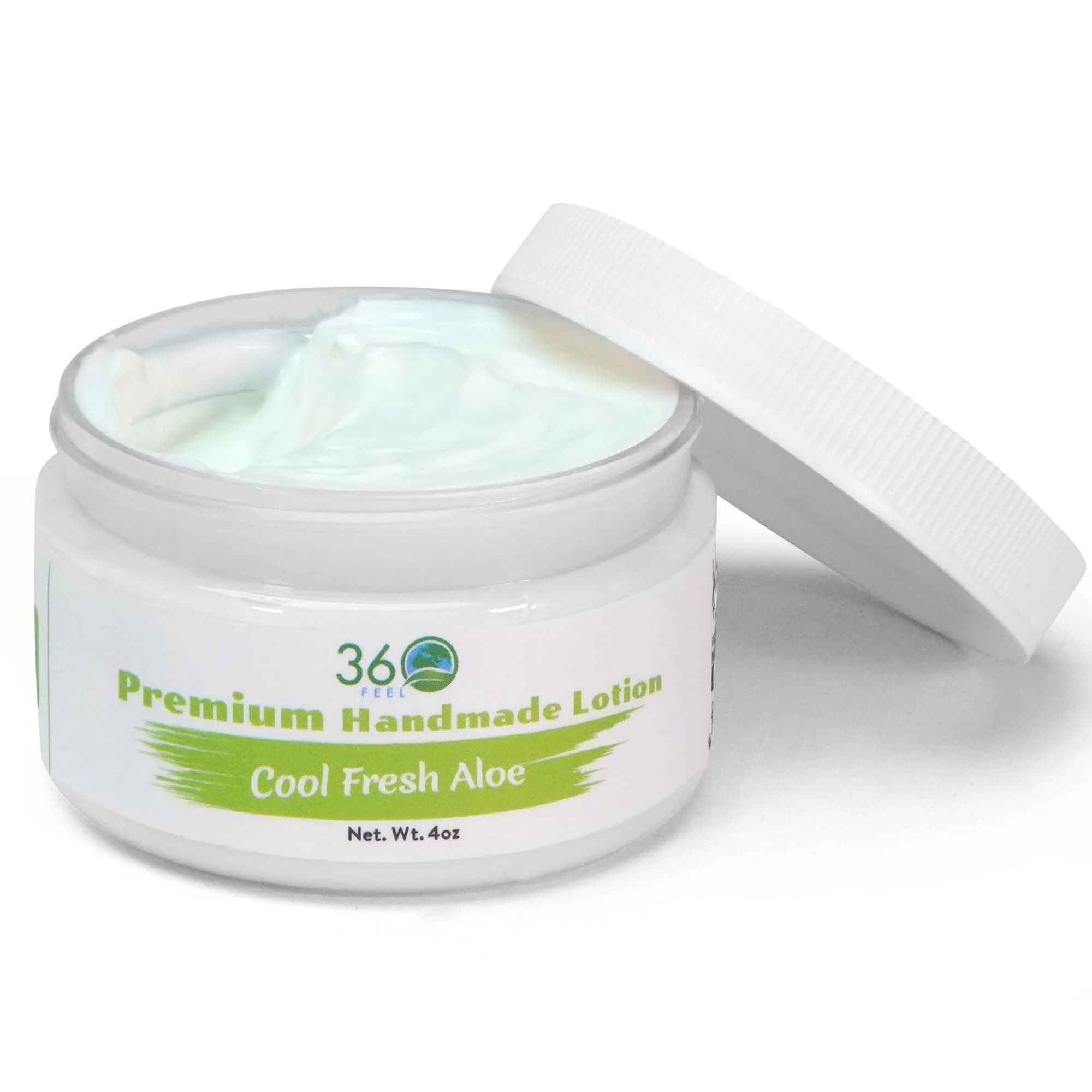 360Feel Lemon Coconut Body Lotion 4 Fl Oz | Hydrates with Coconut & Olive Oil, Plant-Based, Non-Greasy, Sensitive Skin, All Day Use — Aloe Vera