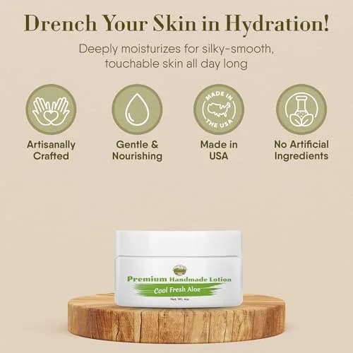 360Feel Aloe Body Lotion 4 Fl Oz | Hydrates with Coconut & Olive Oil, Non-Greasy, Sensitive Skin, All Day Use thumbnail 3