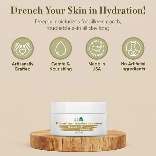360Feel Oatmeal Milk & Honey Body Lotion 4 Fl Oz | Hydrates Sensitive & Dry Skin All Day thumbnail 3