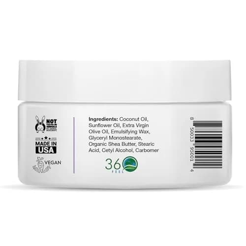 360Feel Lavender Patchouli Lotion - Hydrates with Coconut & Olive Oil, Plant-Based, Non-Greasy, Sensitive Skin, All Day Use thumbnail 2
