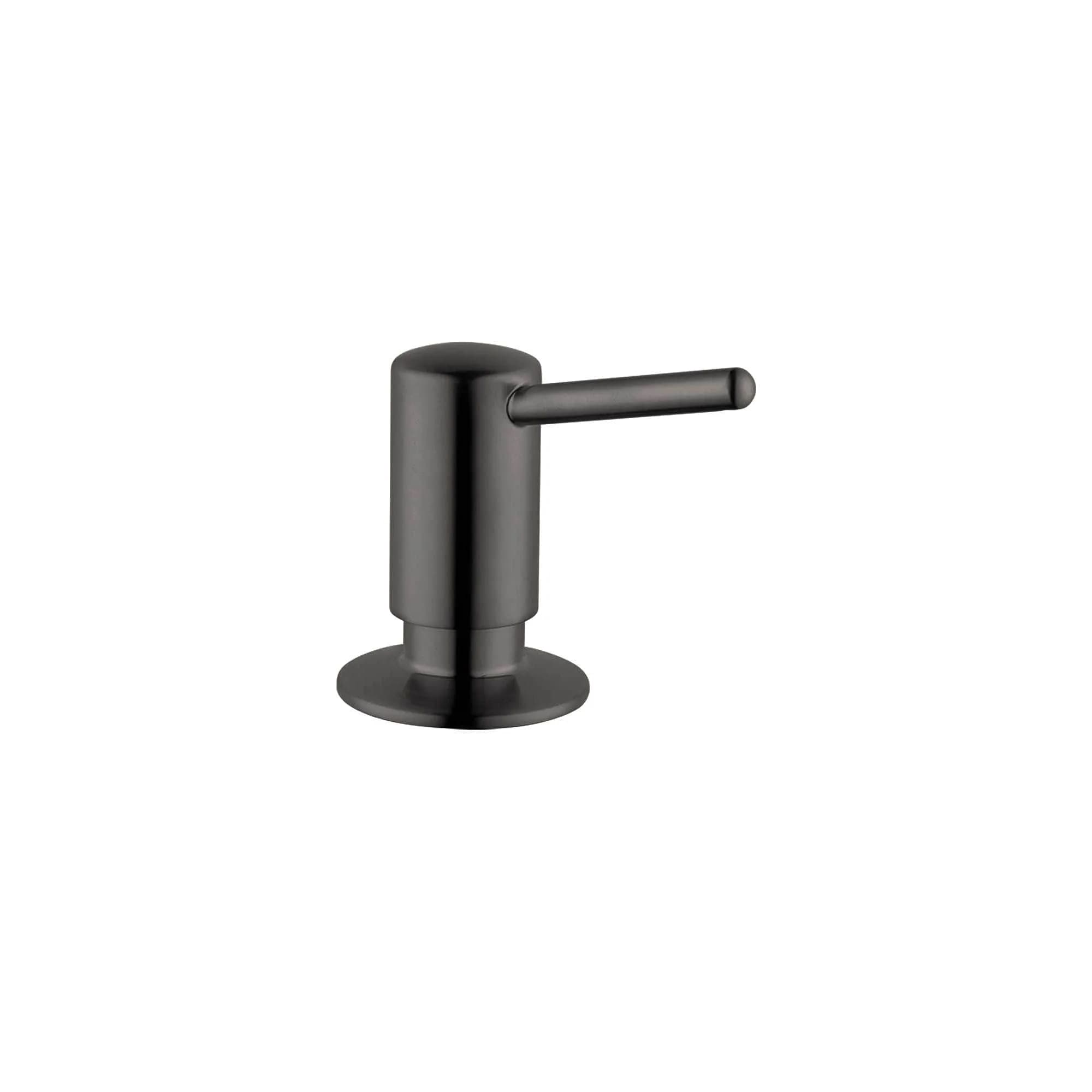 hansgrohe Brushed Black Chrome Pump Dispenser 156ml (5.5 Fl Oz) | Contemporary Modern Kitchen Sink Accessory - main product image