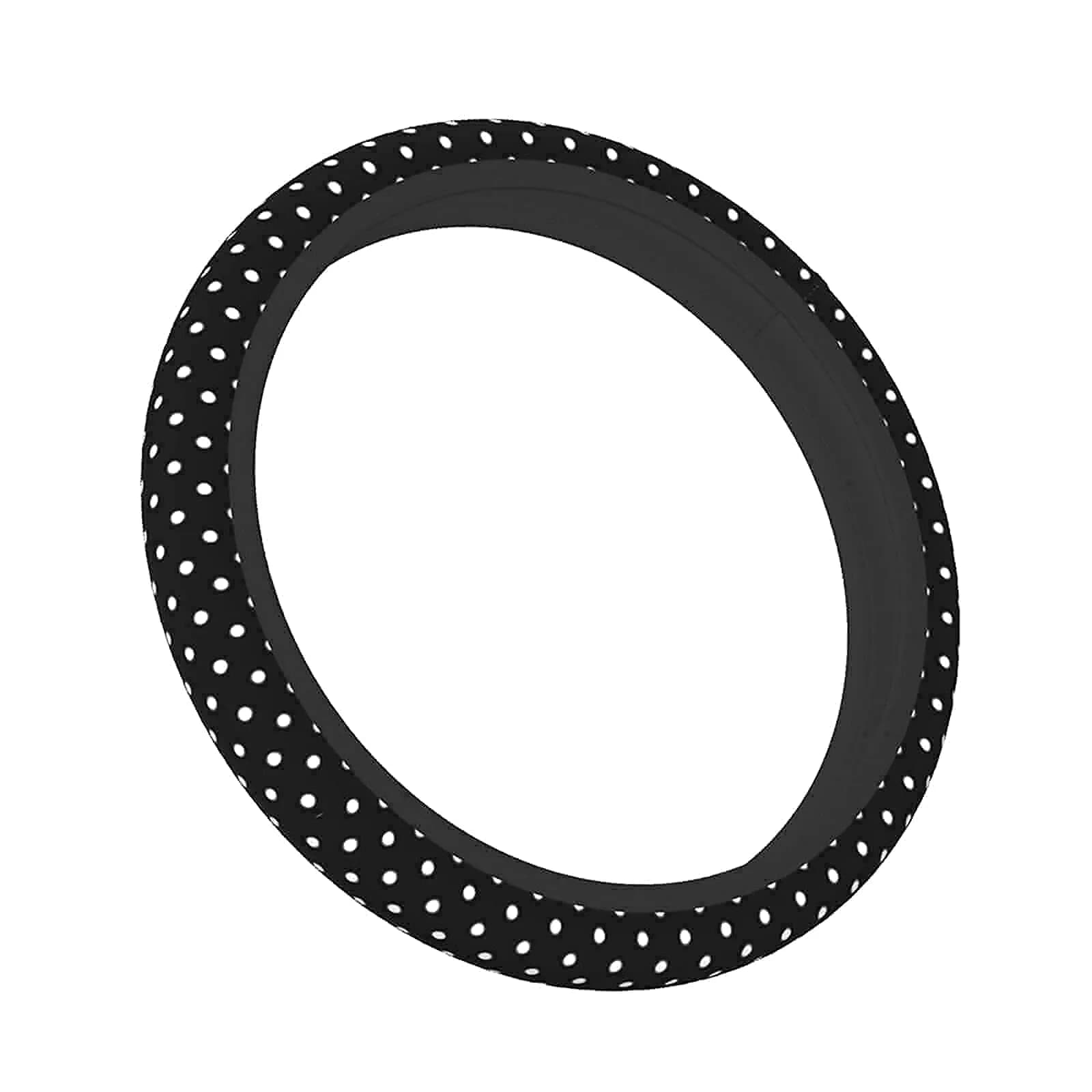 KUOAICY Black and White Polka Dot Steering Wheel Cover | Non Slip Neoprene 15 inch | Universal Fit for Women Men — Black19