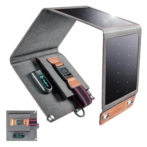 BigBlue 14W Solar Panel with USB-A Port Waterproof Portable Solar Phone Charger for Hiking thumbnail 1