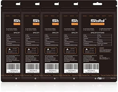 SYY Thermal Pad 0.5mm | High Temp Resistance & Non Conductive for Laptop, GPU, CPU (80x40mm) thumbnail 7