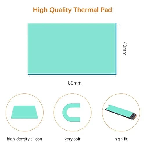 SYY Thermal Pad 0.5mm | High Temp Resistance & Non Conductive for Laptop, GPU, CPU (80x40mm) thumbnail 2