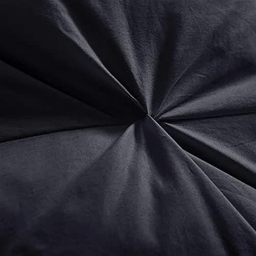 EGYPTIAN BEDDING Luxurious Black Pinch Pleat Down Comforter 120x98 | Oversize King, Egyptian Cotton, RDS Certified thumbnail 4