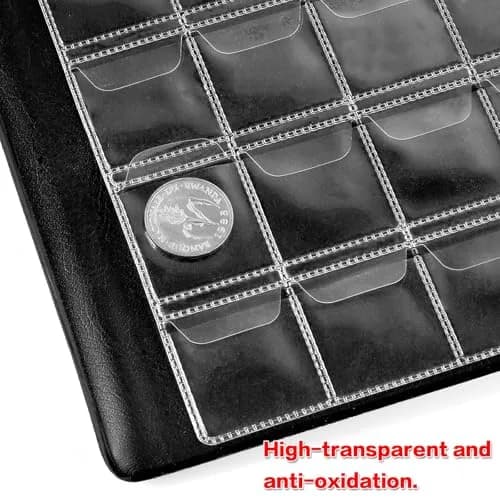 GWCASE Coin Collection Book Holder Albums for Collectors, 312 Pockets | Classic Black Display Album thumbnail 6