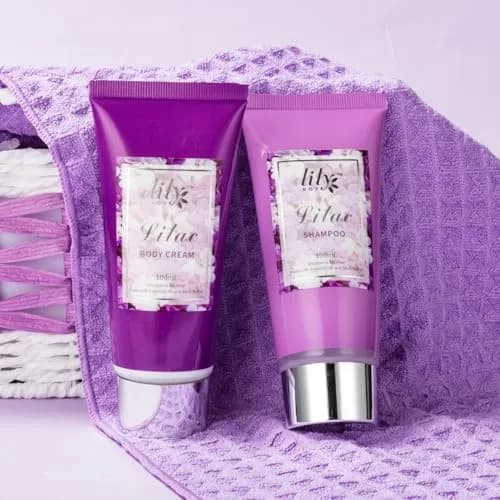 LILY ROY 17-Piece Spa Gift Set | Lavender Lilac Scent, Reusable Basket, Sulfate-Free, Cruelty-Free, Perfect for Women thumbnail 5