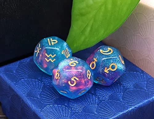 CREEBUY Astrology Dice 3 Pieces | Polyhedral Constellation Divination Astro Dice Large thumbnail 4
