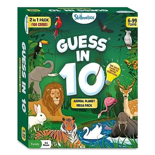 Skillmatics Guess in 10 Animals Megapack Trivia Card Game | Educational Board Game for Kids Ages 6+ thumbnail 9