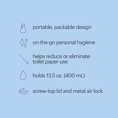 Brondell GoSpa Travel Bidet GS-70 400ml (13.5 Fl Oz) | Portable Peri Bottle for Postpartum & Perineal Care thumbnail 3