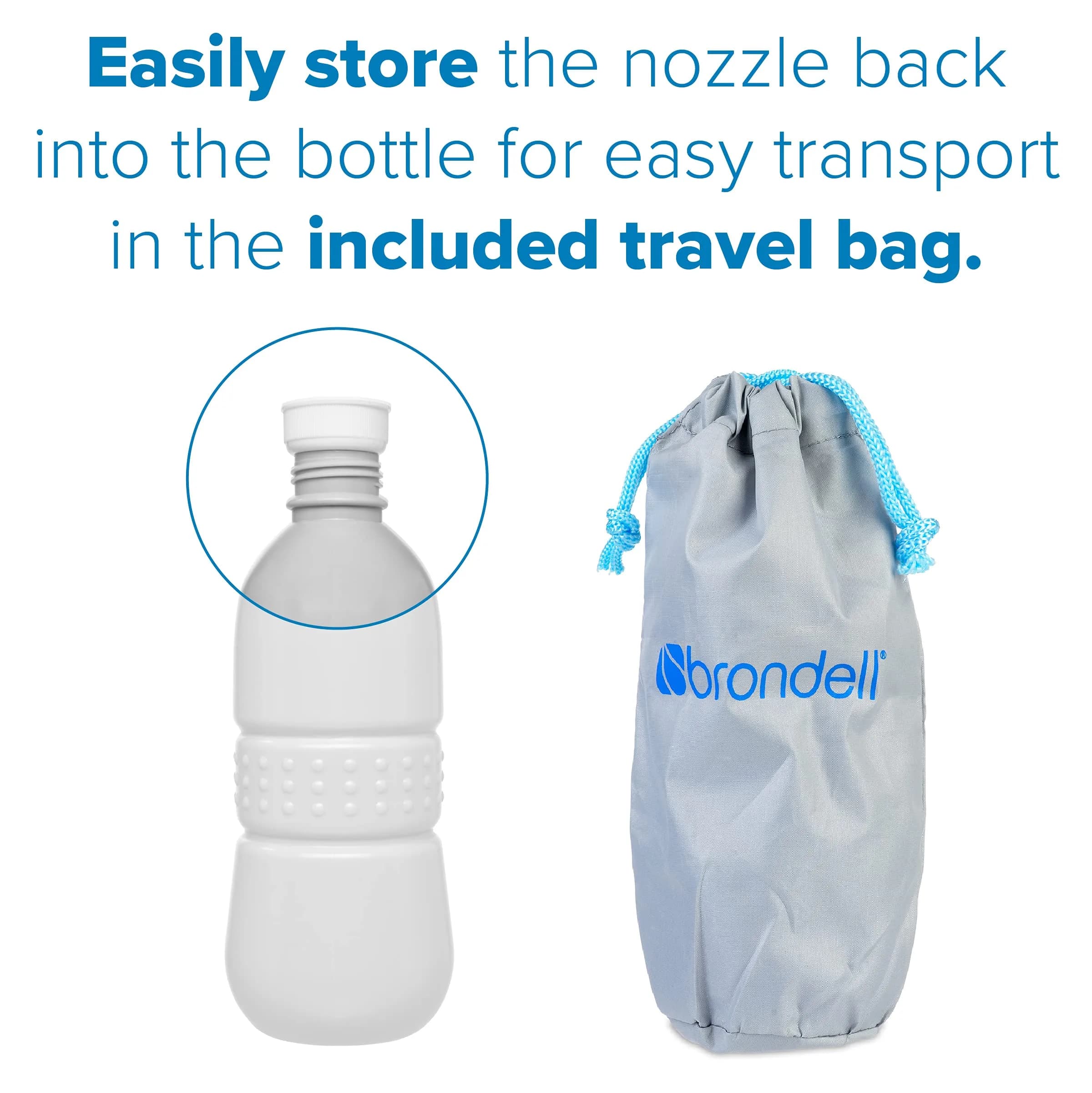 Brondell GoSpa Travel Bidet GS-70 Portable Peri Bottle 400ml (13.5 Fl Oz) | Postpartum & Perineal Care - view 5