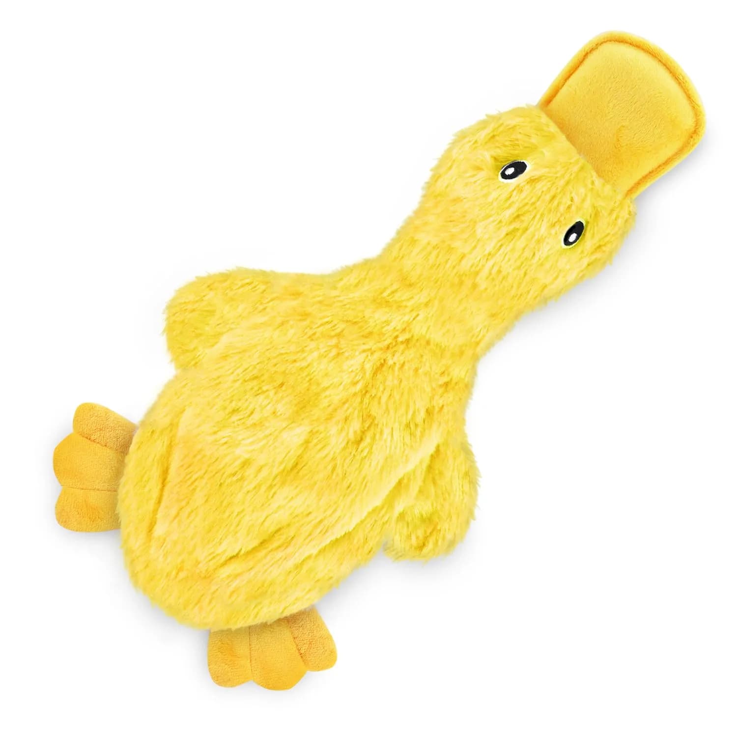 Best Pet Supplies Interactive Squeaky Dog Toy - Crinkle Duck, Yellow | No Mess, Durable & Fun (70-120 chars)