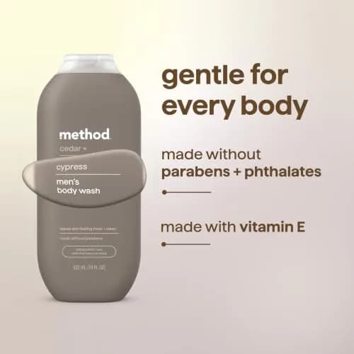 method Men’s Body Wash Cedar + Cypress 510ml (18 fl oz) 3-Pack | Gentle Daily Cleanse for All Skin Types thumbnail 6