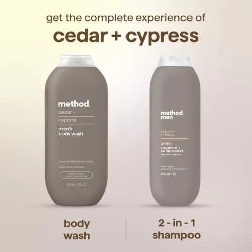 method Men’s Body Wash Cedar + Cypress 510ml (18 fl oz) 3-Pack | Gentle Daily Cleanse for All Skin Types thumbnail 8