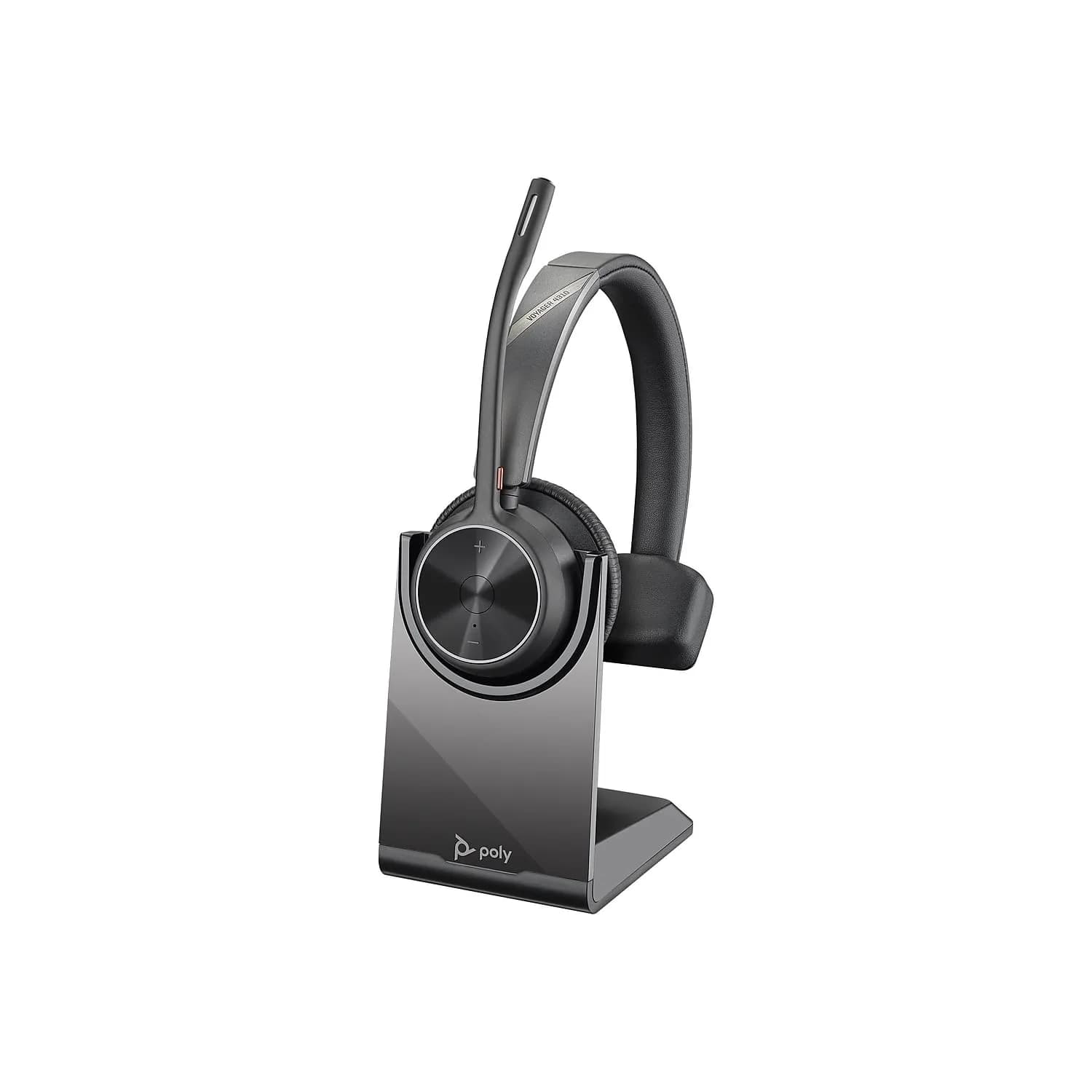 Poly Voyager 4310 UC Wireless Headset + Charge Stand | Single-Ear Bluetooth Headset with Noise-Cancelling Mic & USB-C Adapter