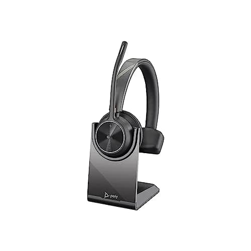 PLT Voyager 4310 UC Wireless Headset + Charge Stand | Single-Ear Bluetooth PC/Mac & Mobile thumbnail 1