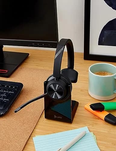 PLT Voyager 4310 UC Wireless Headset + Charge Stand | Single-Ear Bluetooth PC/Mac & Mobile thumbnail 2