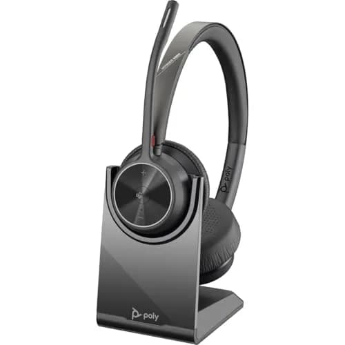 Poly Voyager 4320 UC Wireless Headset with Boom Mic | 24-Hour Talk Time, Bluetooth 5.2, USB-A Adapter thumbnail 1
