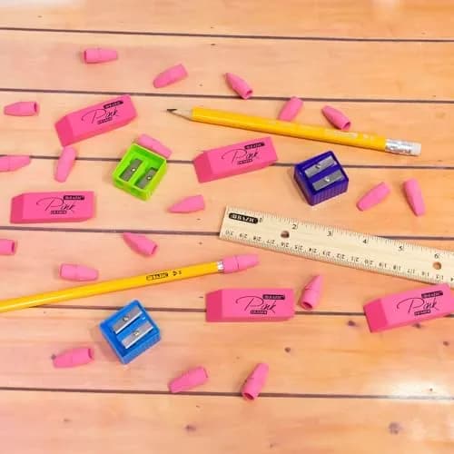 BAZIC Products Pink Pencil-Top Eraser Caps, 20 Count, 2-Pack | Soft, PVC-Free, Latex-Free for School & Office thumbnail 7