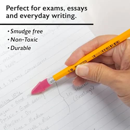 BAZIC Products Pink Pencil-Top Eraser Caps, 20 Count, 2-Pack | Soft, PVC-Free, Latex-Free for School & Office thumbnail 3