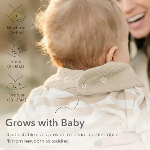 Konssy Baby Muslin Bandana Bibs 10 Pack | 6-Layer Organic Cotton, Adjustable, Soft & Absorbent for Drooling & Teething (One Size) thumbnail 3
