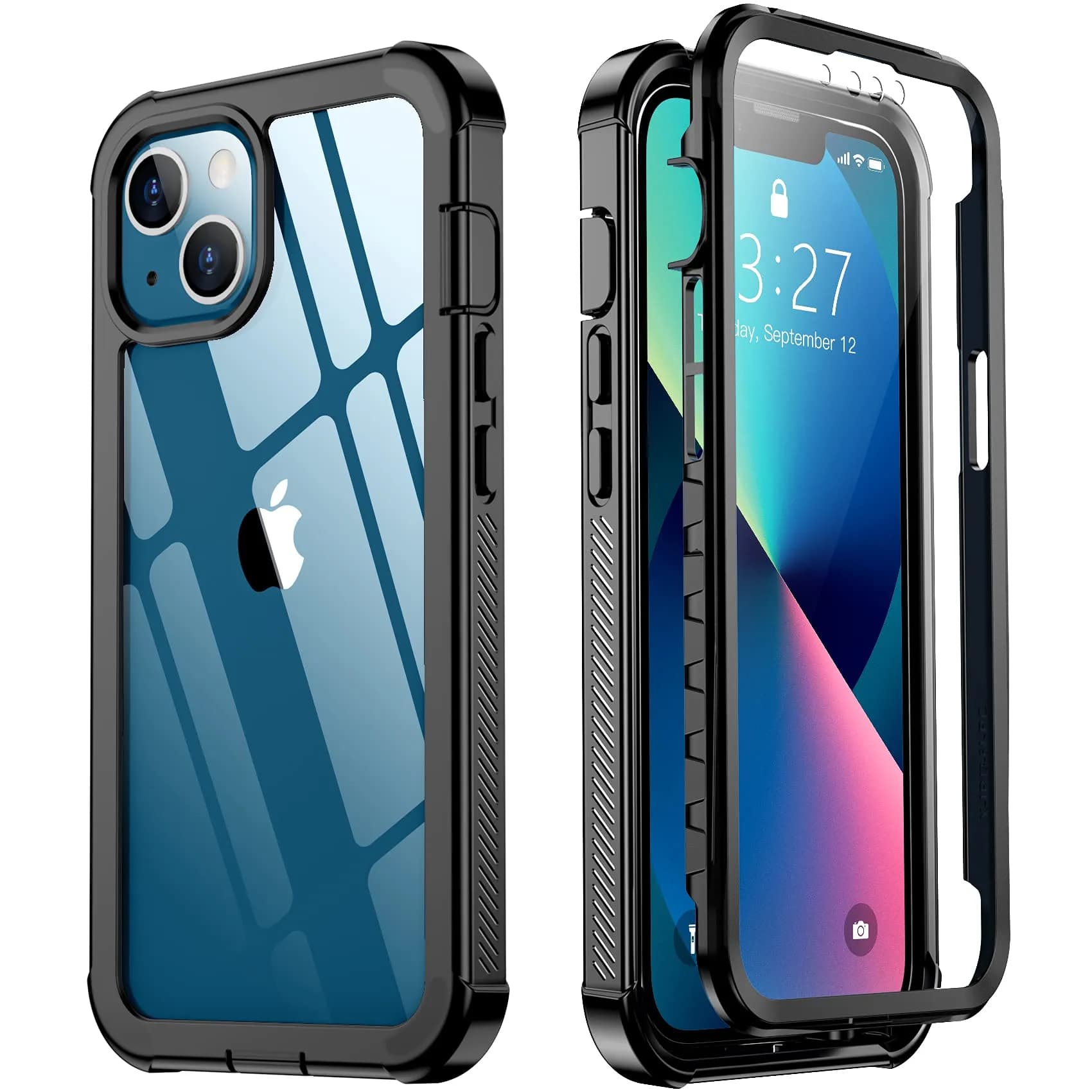 Red2Fire Military Grade Case for iPhone 17 6.3" with Screen & Camera Protector, MagSafe Compatible, Black | Heavy Duty Drop Proof — Black