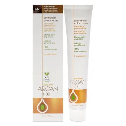 One 'N Only Permanent Hair Color & Dye 6N Dark Natural Blonde 3 Fl Oz | Deep Rich Tones with Argan Oil Nourishment thumbnail 1