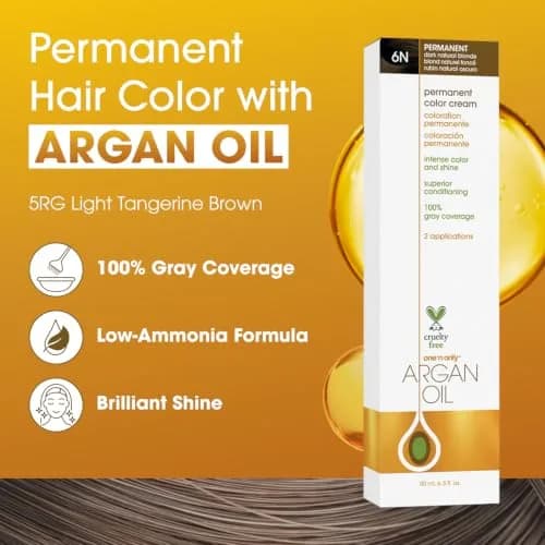 One 'N Only Permanent Hair Color & Dye 6N Dark Natural Blonde 3 Fl Oz | Deep Rich Tones with Argan Oil Nourishment thumbnail 2