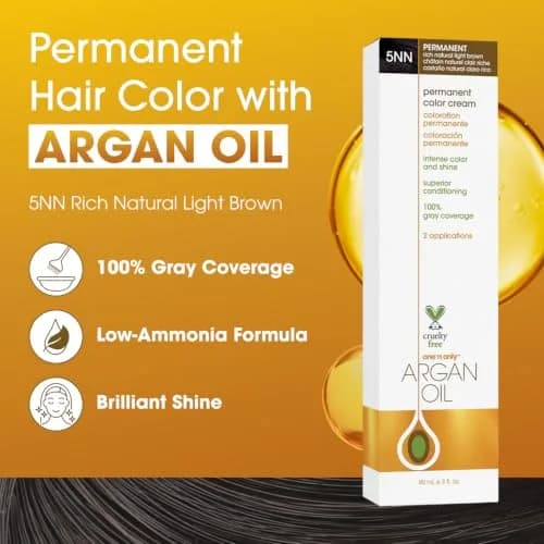 One 'N Only Permanent Hair Color & Dye 5NN Rich Natural Light Brown 3 oz | Deep, Accurate Tones with Gray Coverage thumbnail 2