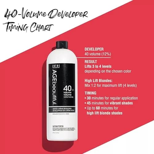 AgeBeautiful 40 Volume Hair Developer Cream 16 Fl Oz | Gentle Formula for Long-Lasting Color thumbnail 4