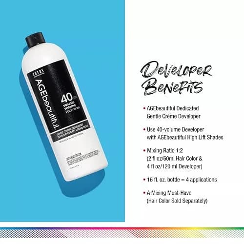AgeBeautiful 40 Volume Hair Developer Cream 16 Fl Oz | Gentle Formula for Long-Lasting Color thumbnail 2