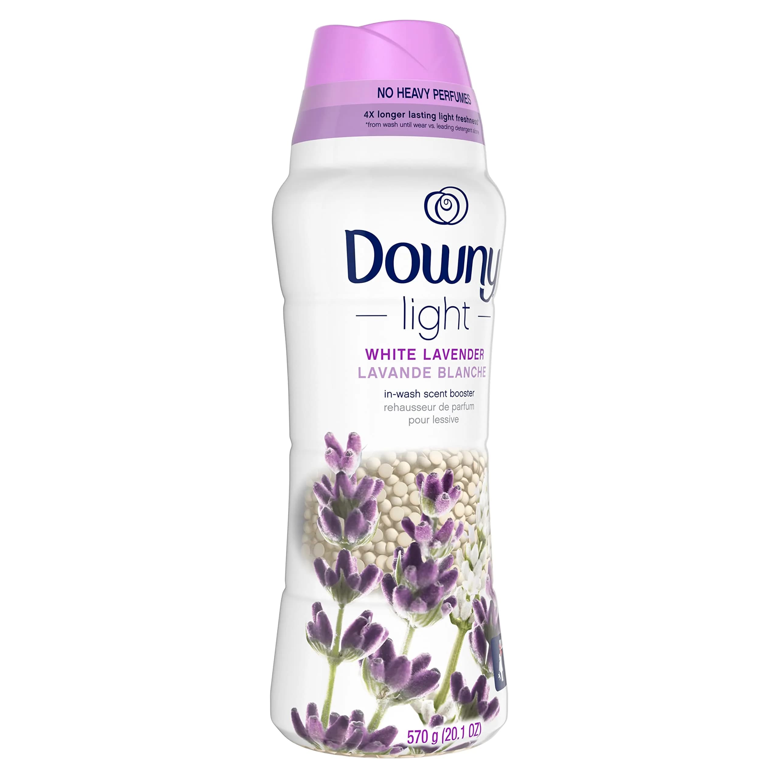 Downy Light Laundry Scent Booster Beads White Lavender 569g (20.1 oz) | Light Scent, Long-Lasting Freshness - view 2