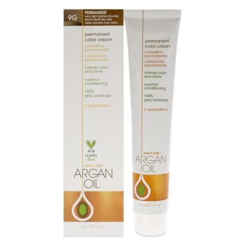 One 'N Only Permanent Hair Color & Dye, 9G Very Light Golden Blonde, 3 oz | Rich, Accurate Tones with Argan Oil (90c) thumbnail 1