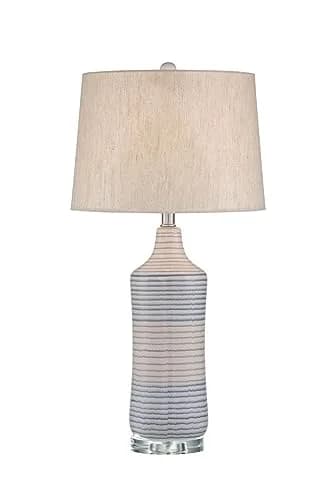 Lite Source Table Lamp, Ceramic Body & Linen Shade, Type A 150W | Modern Indoor Lighting thumbnail 1