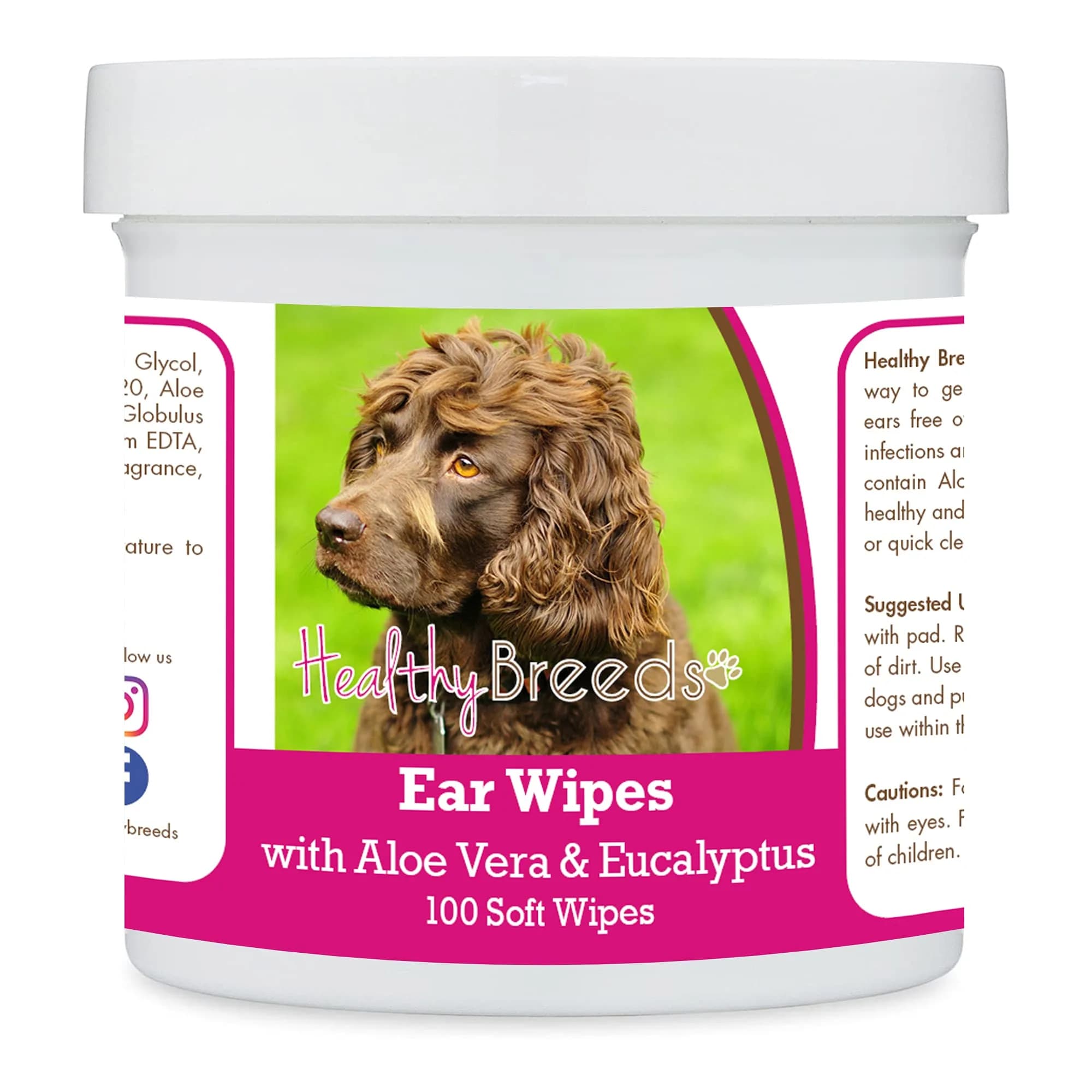 Healthy Breeds Yorkshire Terrier Ear Cleaning Wipes with Aloe & Eucalyptus 100 Count | Gentle Ear Care for Dogs — Aloe & Eucalyptus