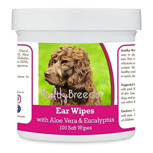 Healthy Breeds Ear Wipes for Dogs 100 Count | Aloe & Eucalyptus for Daily Ear Care thumbnail 1