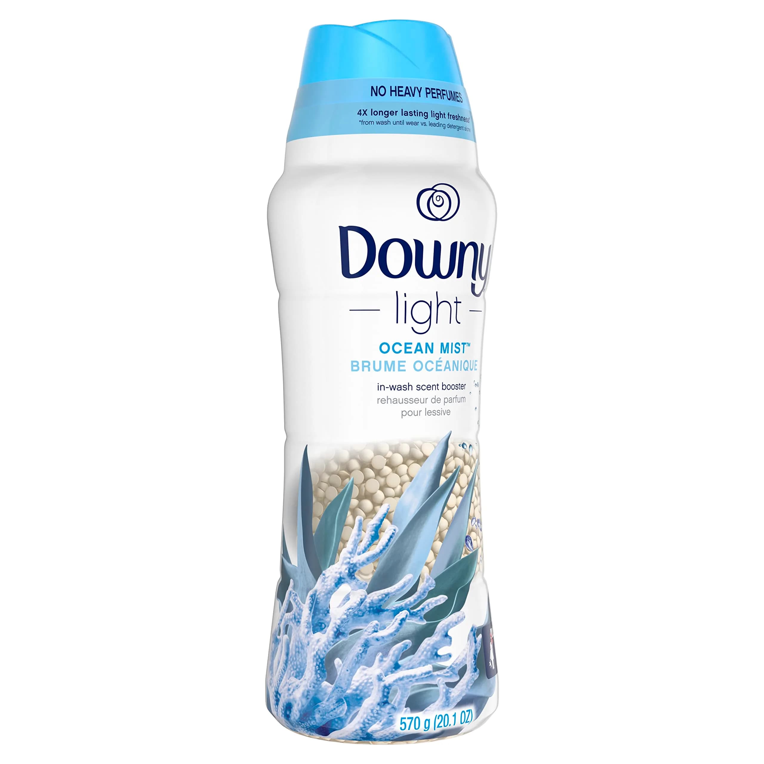Downy Light Laundry Scent Booster Beads Ocean Mist 569g (20.1 oz) | Light Scent, Long-Lasting Freshness - view 2