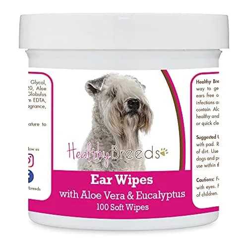 Healthy Breeds Ear Wipes for Dogs 100 Count | Aloe & Eucalyptus, Alcohol-Free, Made in USA thumbnail 1