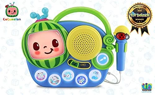 eKids Cocomelon Toy Singalong Boombox with Microphone and Built-in Music | Toddler Musical Toy for Fans of Cocomelon (10.63 x 2.24 x 8.7 inches) thumbnail 6
