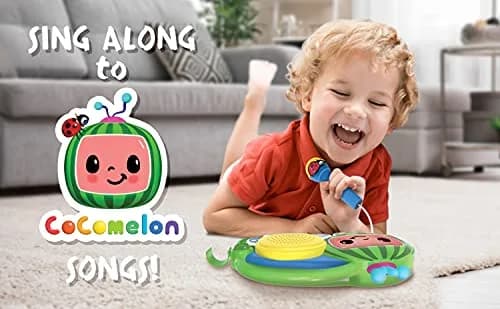 eKids Cocomelon Toy Singalong Boombox with Microphone and Built-in Music | Toddler Musical Toy for Fans of Cocomelon (10.63 x 2.24 x 8.7 inches) thumbnail 2