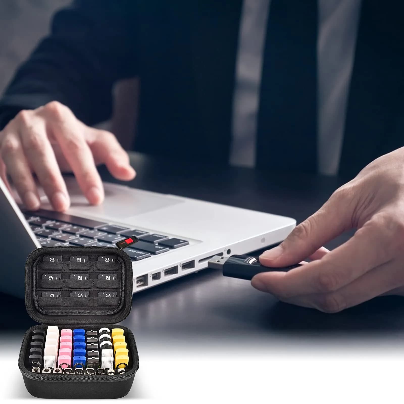Comecase USB Flash Drive Case, Holds 44 USB Drives and 9 SD Cards | Organized Storage for Digital Devices - view 6
