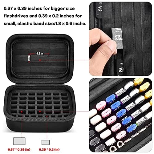 Comecase USB Flash Drive Case, Holds 44 USB Drives and 9 SD Cards | Organized Storage for Digital Devices thumbnail 2